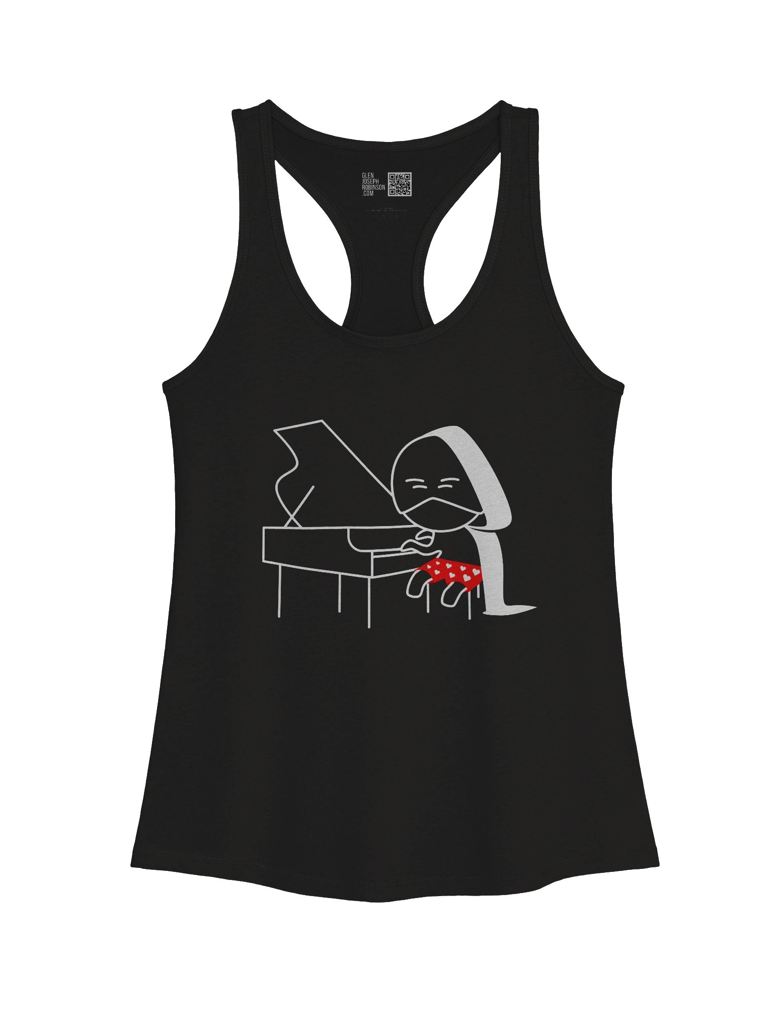 *BRAND NEW* Man. Mask. Piano. Pants. Racerback Tank Top (Version 1) product image (1)