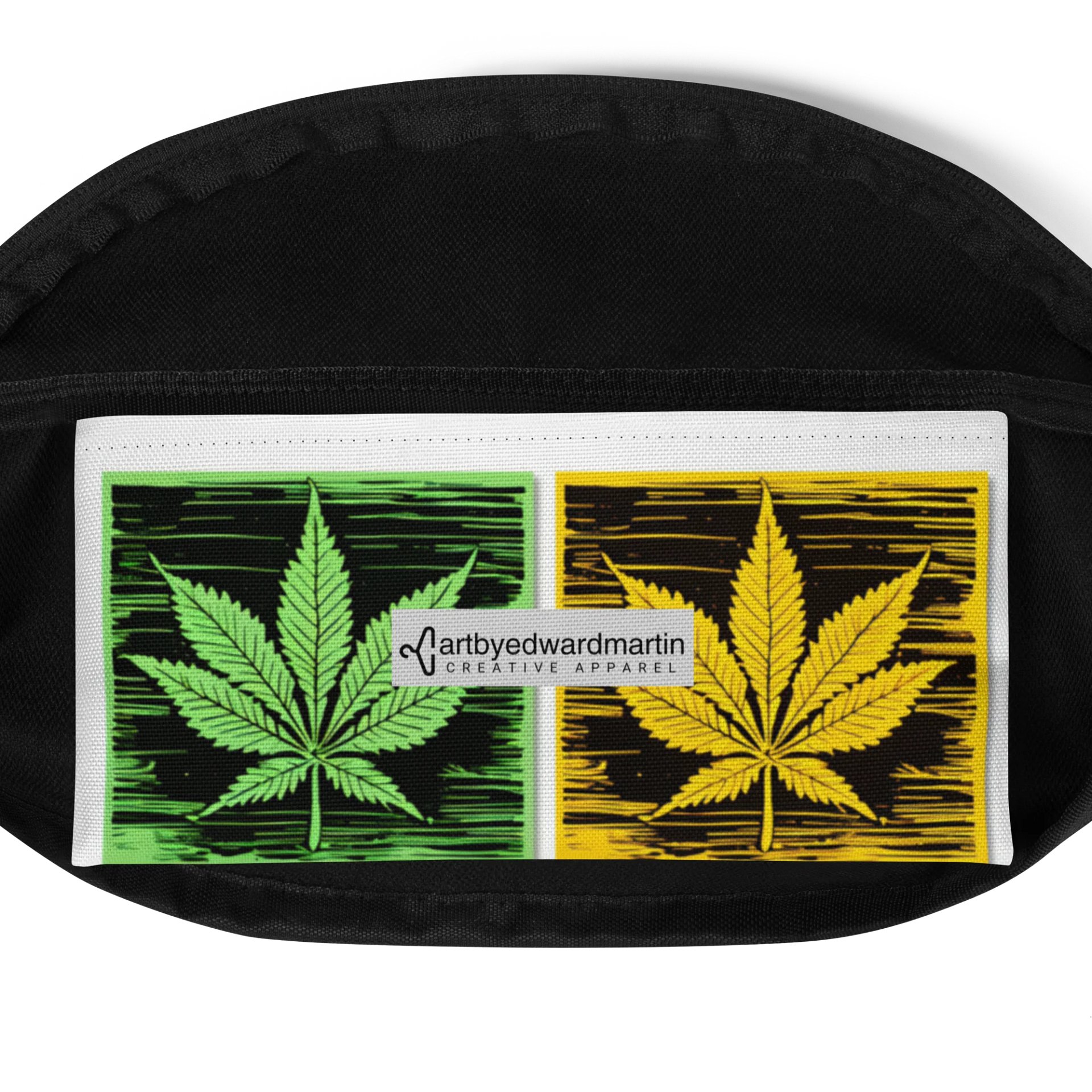 Colorful Leaf Grid All-Over Print Fanny Pack product image (5)