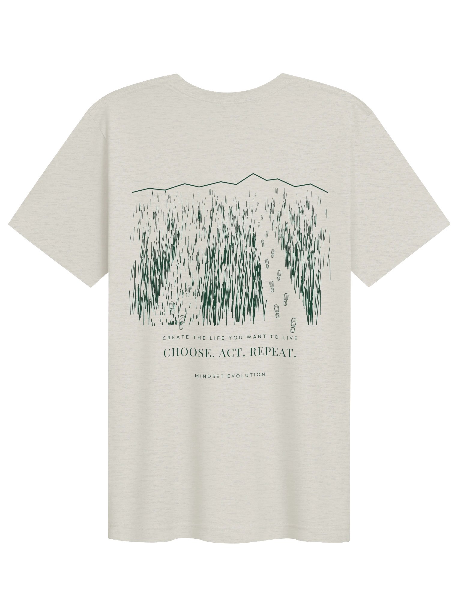 Mindset Evolution — The Consistency Tee (Heather Dust) product image (1)