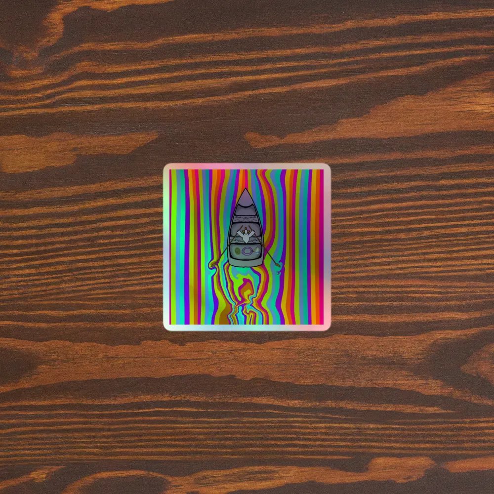 Row Row Row Your Boat holographic sticker product image (3)