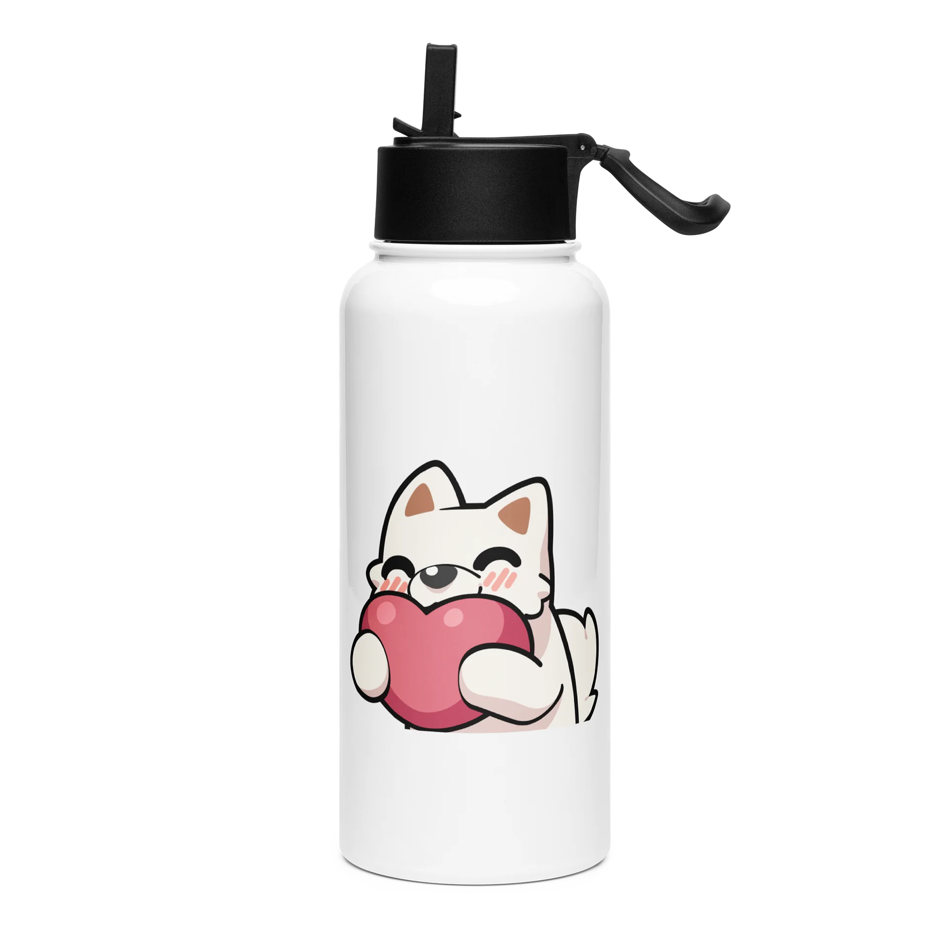 Love Stainless Steel Water Bottle with a Straw product image (1)