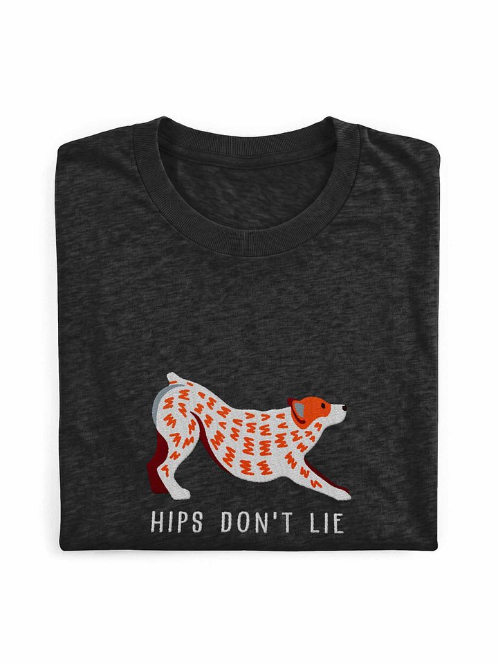 Hips Don't Lie T-Shirt(Embroidered) of an Australian Cattle Dog(Red Heeler) product image (1)