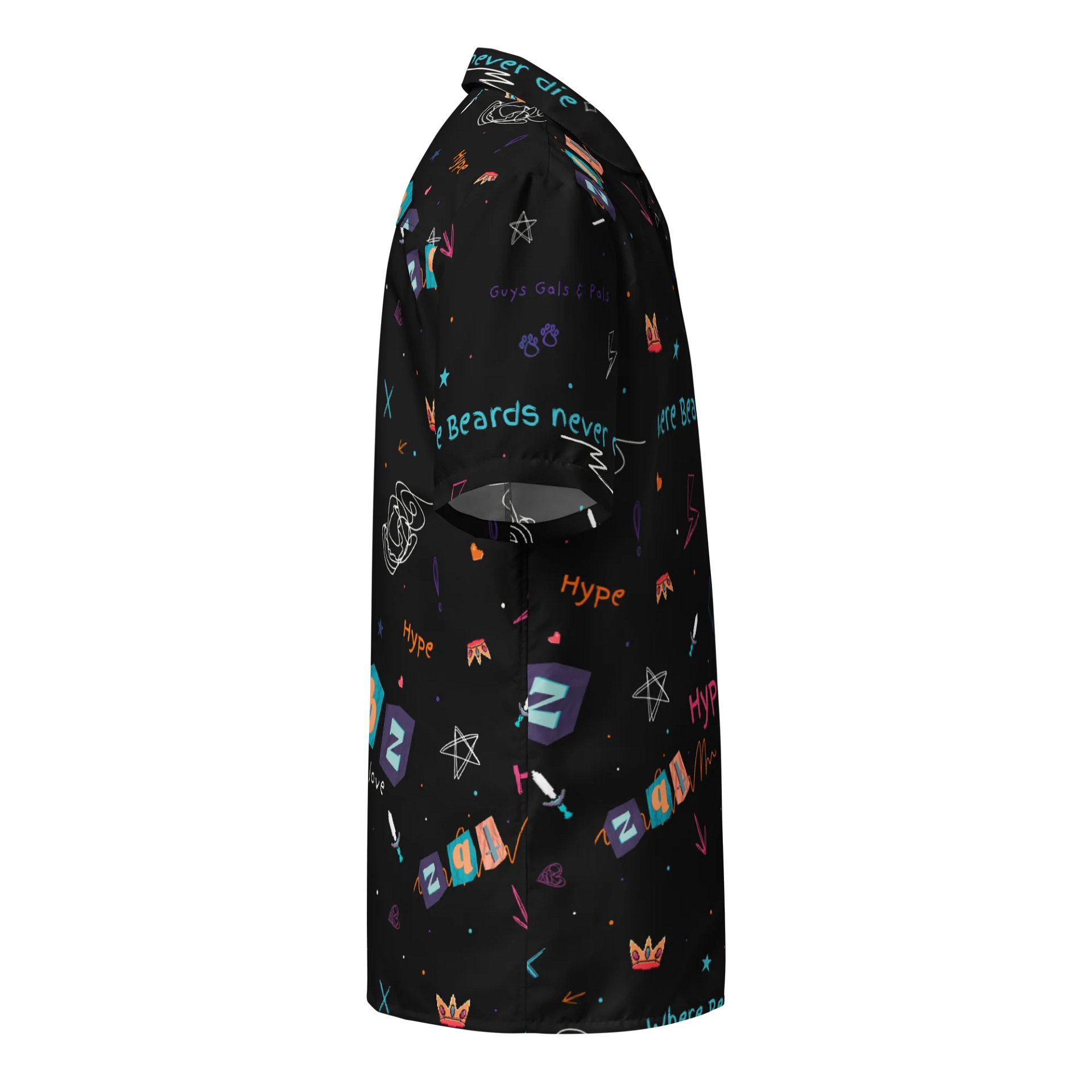 Doodle Pattern Button-Up Shirt product image (4)