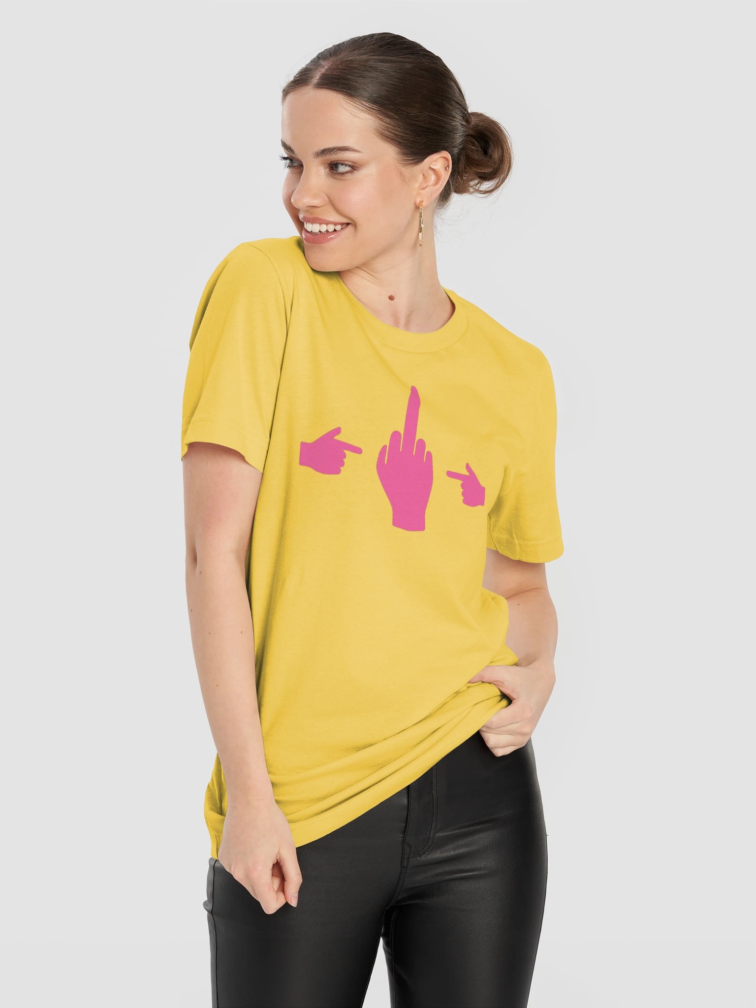 No Middle Finger Point ShopCo Pink Unisex Tee product image (41)