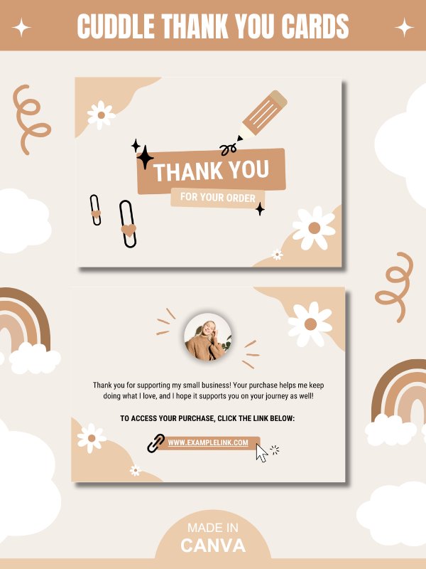 MRR/PLR Etsy Thank You Cards for Business product image (1)