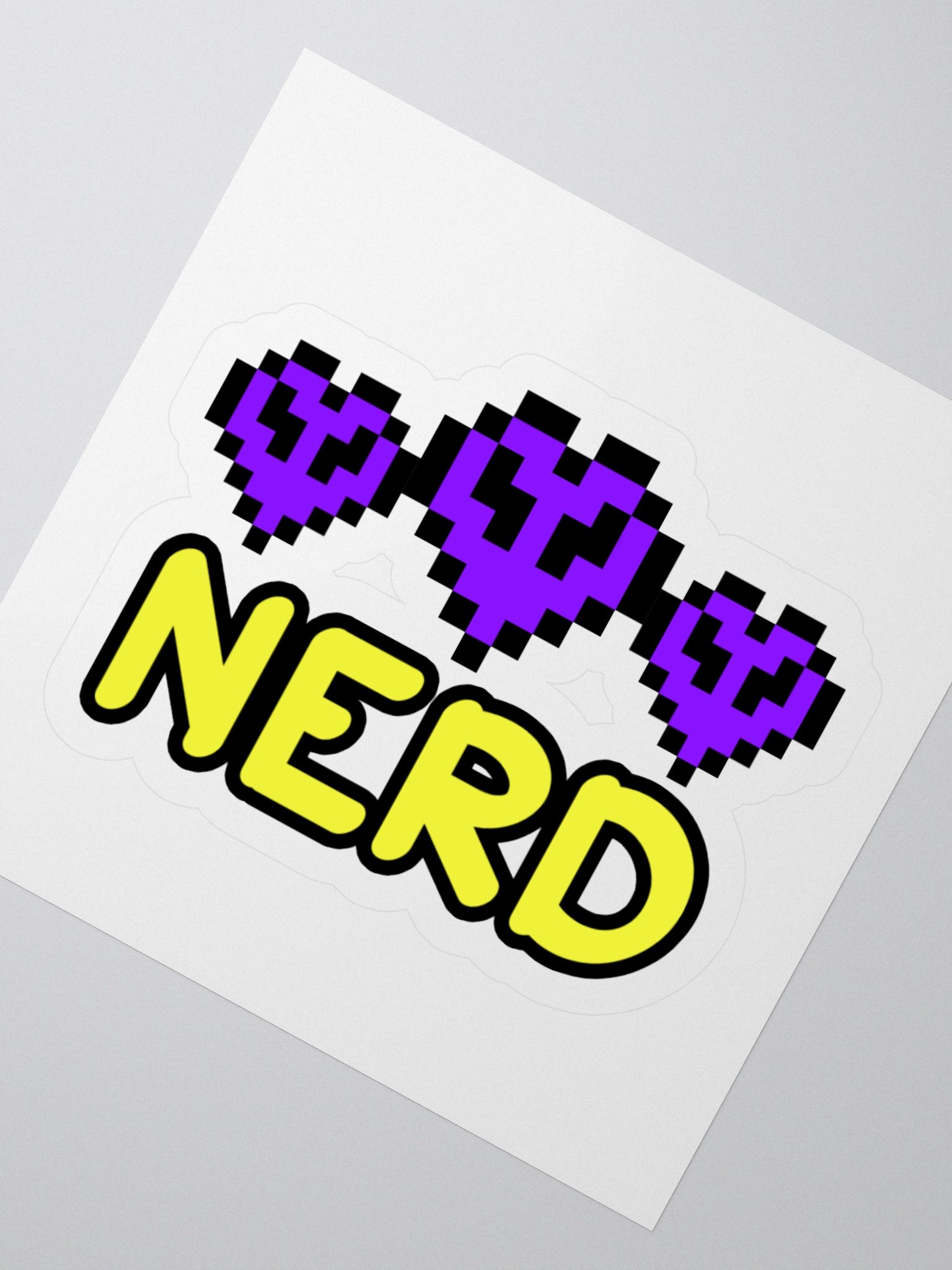 Hardcore Nerd vinyl sticker product image (2)