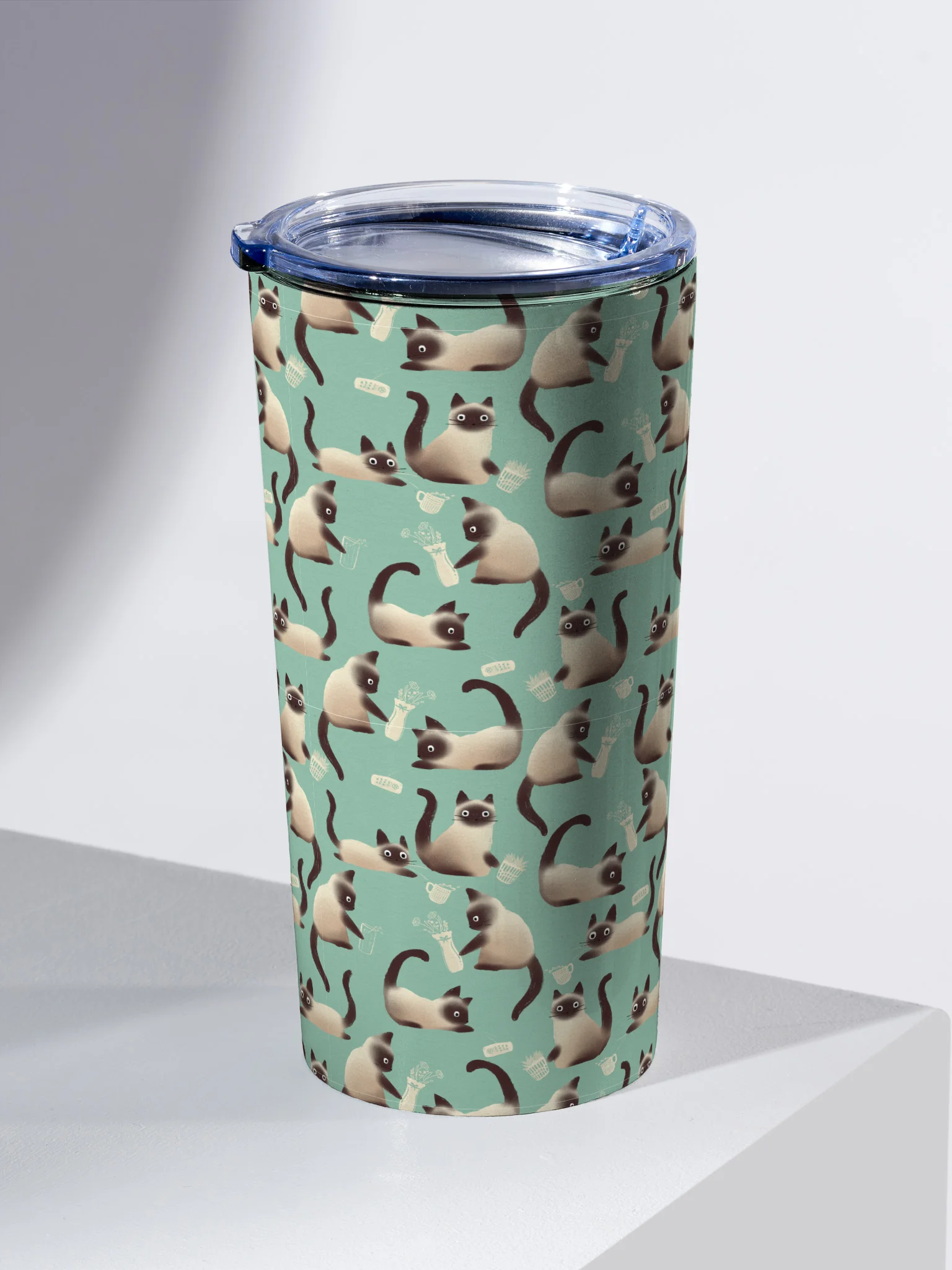 Bad Siamese Cats Knocking Stuff Over Tumbler, Mint product image (2)