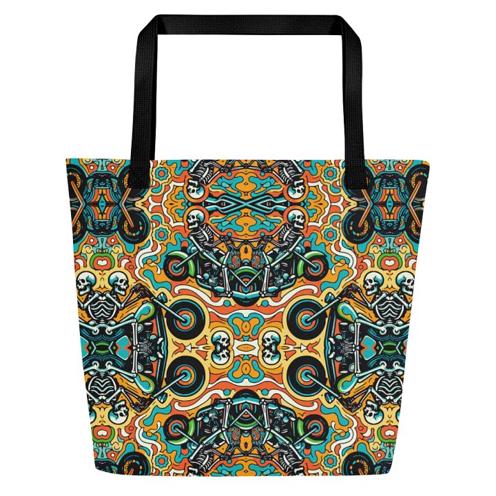 Skeletons On Motorcycles Print Tote Bag product image (1)