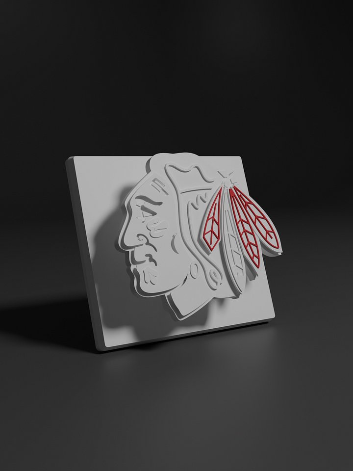 Chicago Blackhawks 3D Printed Floating Logo Sign (Digital File Only) product image (2)