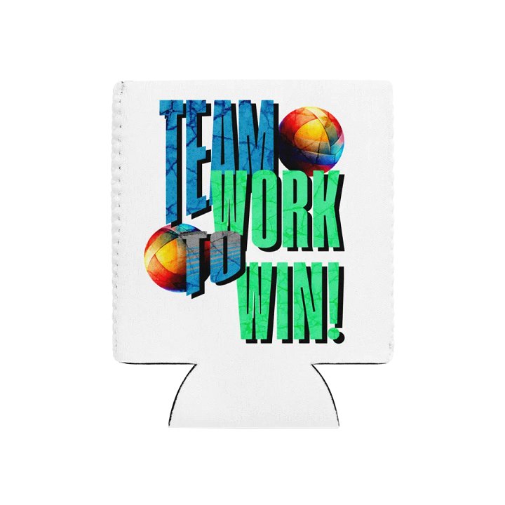 Team Work To Win Volleyball Winning Can Cooler product image (1)