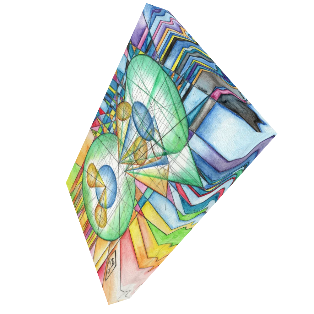 Poinsot's Gyroscope - Geometric Physics Art Canvas Print product image (2)