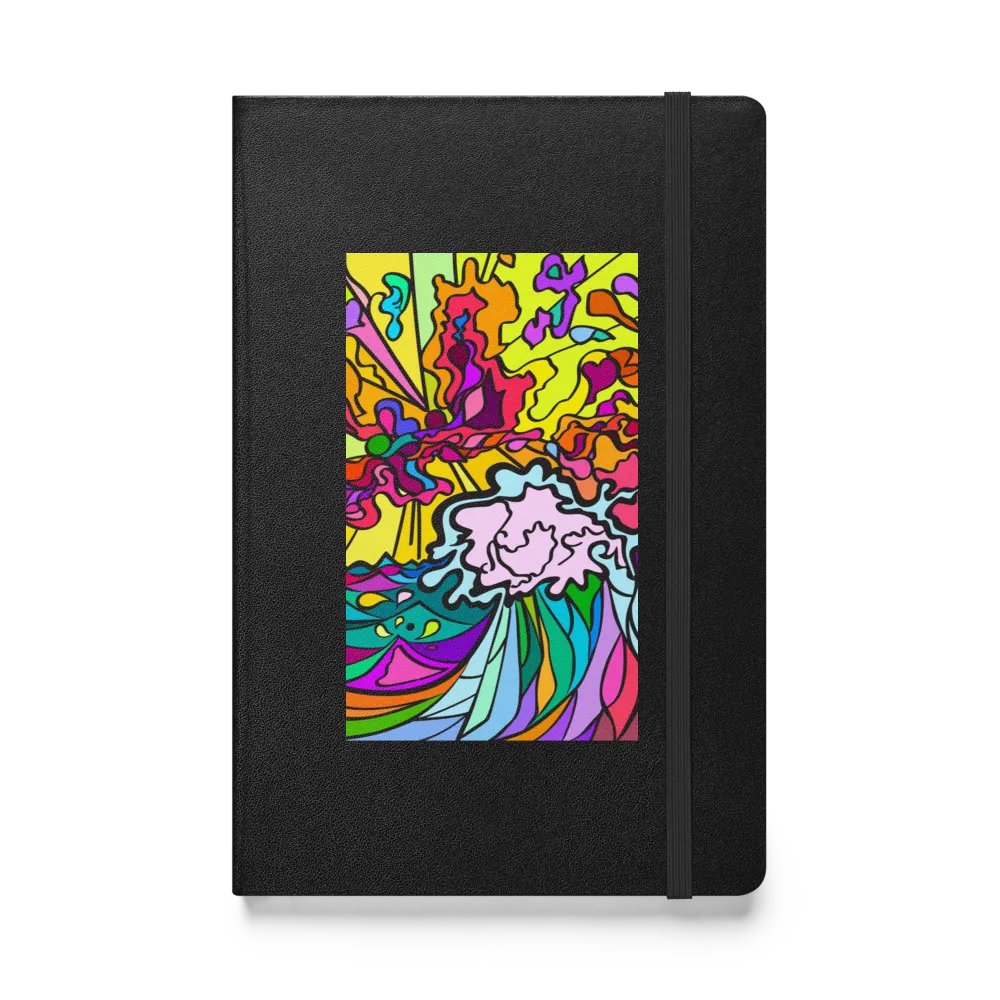 Vibrant Energy Hardcover Notebook – Wave at Sunset product image (1)