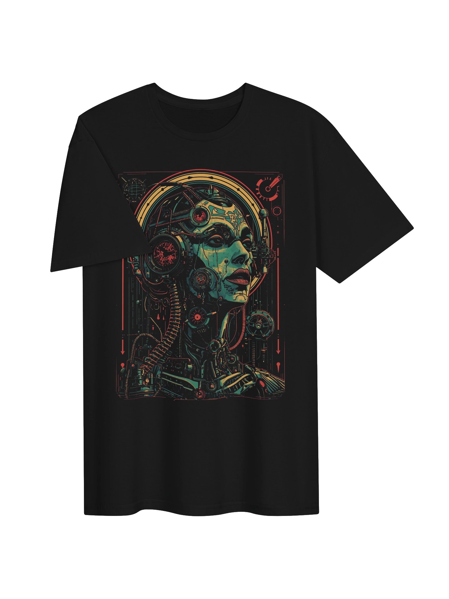 Neon Cybernetic Portrait T-shirt product image (6)