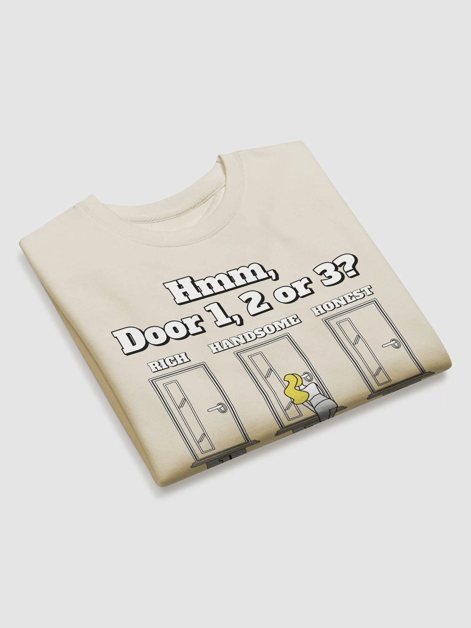 Hmm, Door 1, 2, 3? Funny Humorous Sweatshirt product image (23)