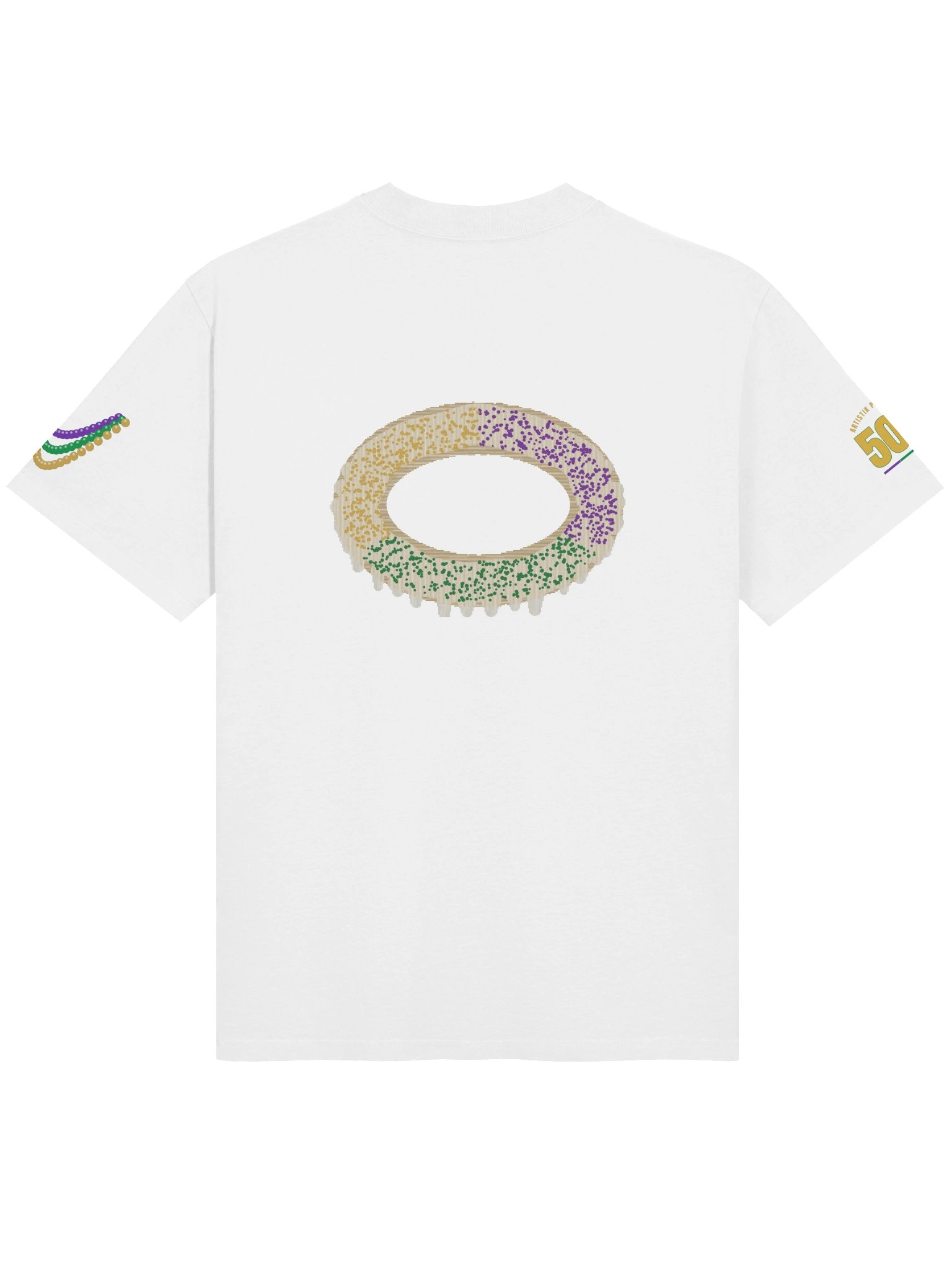 MARDI GRAS MMXXVII — King Cake Season · Tee · Faded White product image (2)
