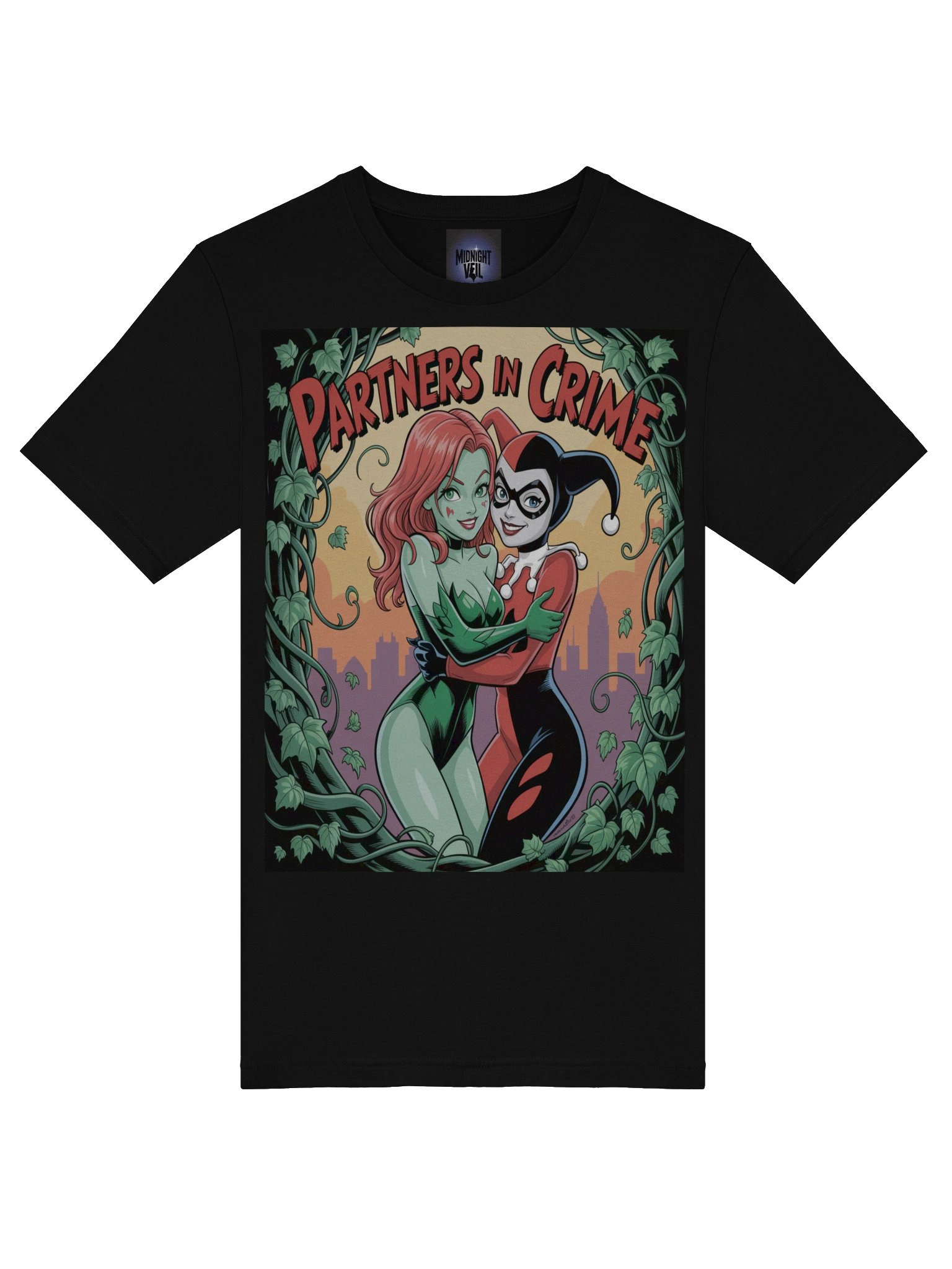 Toxic Embrace: Harley Quinn & Poison Ivy Partners in Crime T-Shirt product image (7)