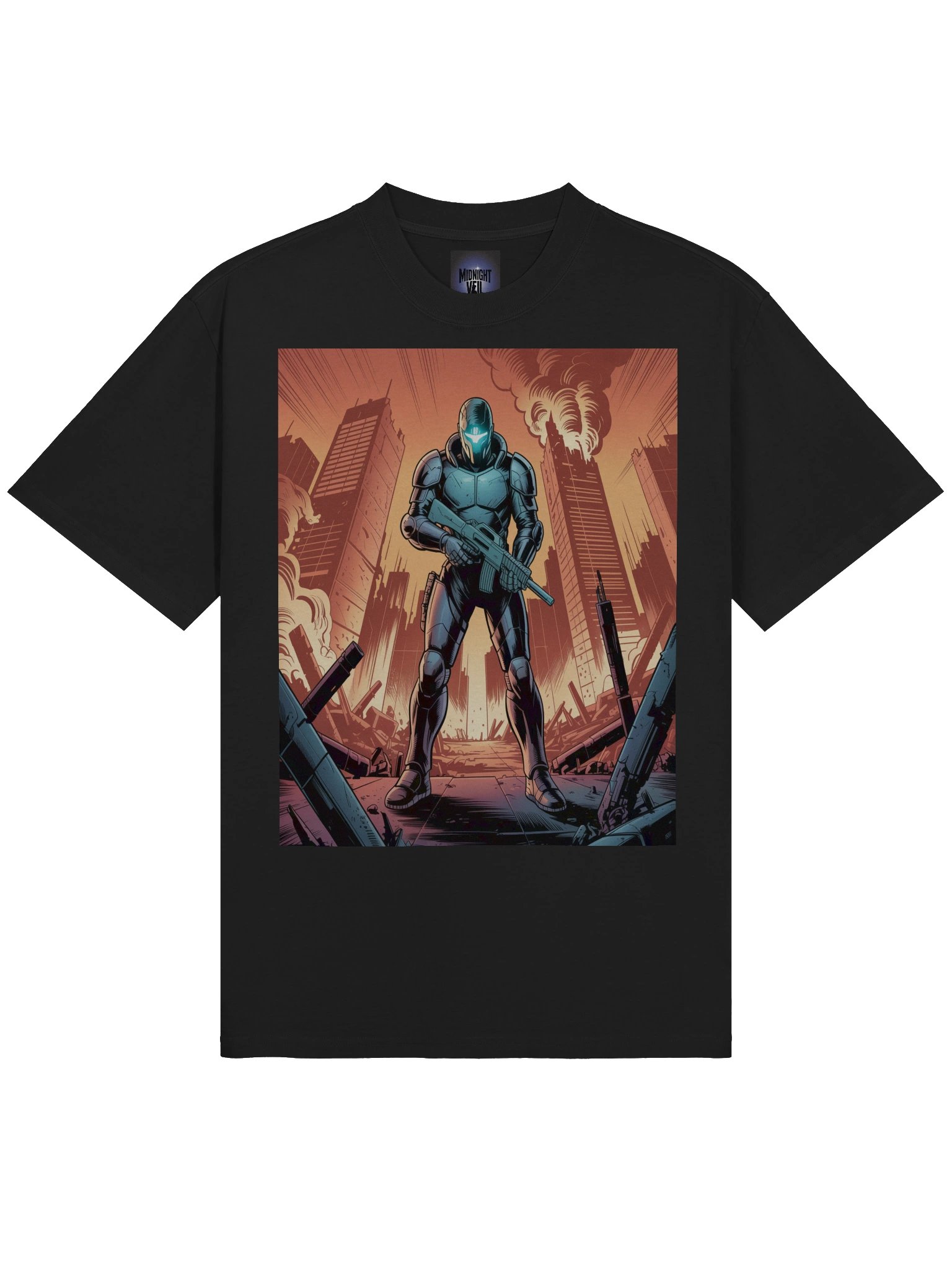 Inferno Ascendant: Apocalypse Inspired Oversized Faded T-Shirt product image (5)