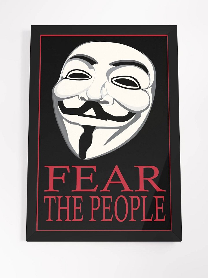 Fear The People - Red - Framed High-Quality Matte Poster product image (1)