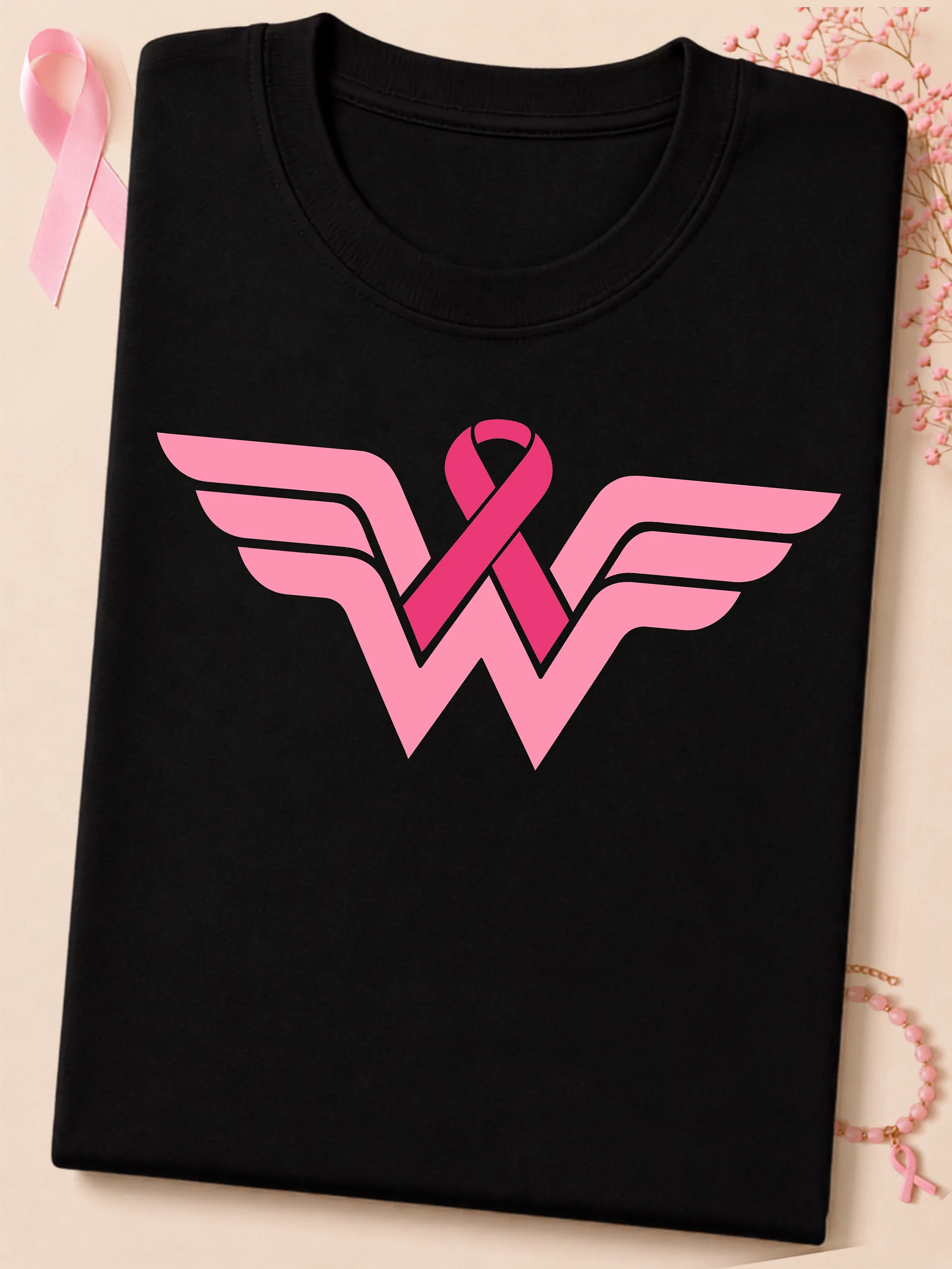 Pink Ribbon Wing Logo Tee product image (1)