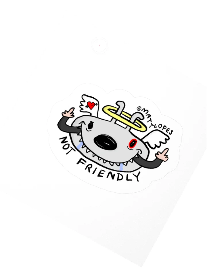 Not Friendly Sticker product image (4)