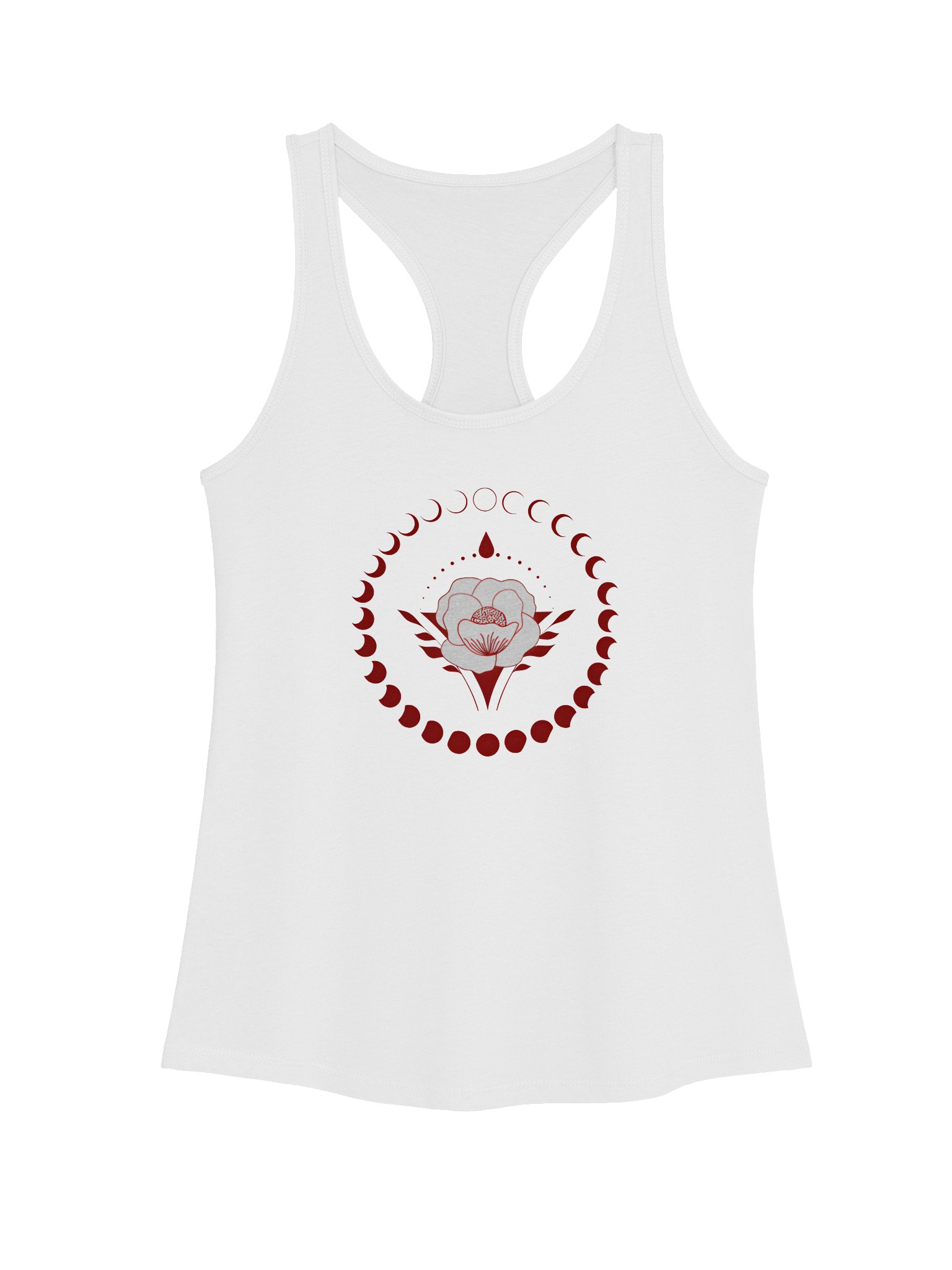 Mystic Full Moon Blooming Rose - Well Women Rising Racerback Tank product image (3)