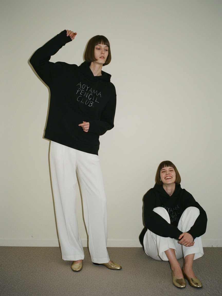 Unisex Relaxed Organic Hoodie, Signature White Calligraphy product image (1)