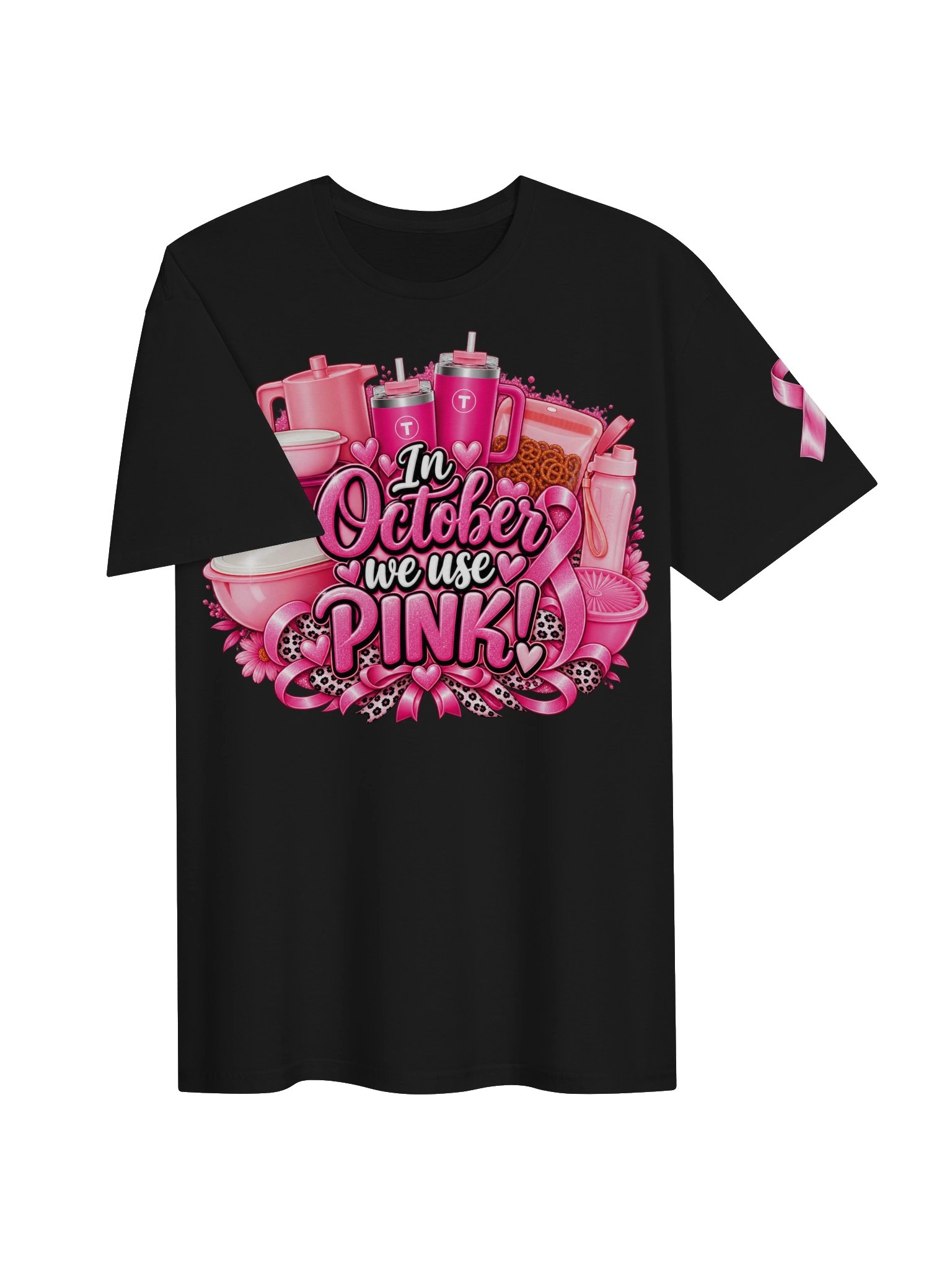 Breast Cancer Awareness Tupperware Tee (Includes left sleeve design) product image (23)