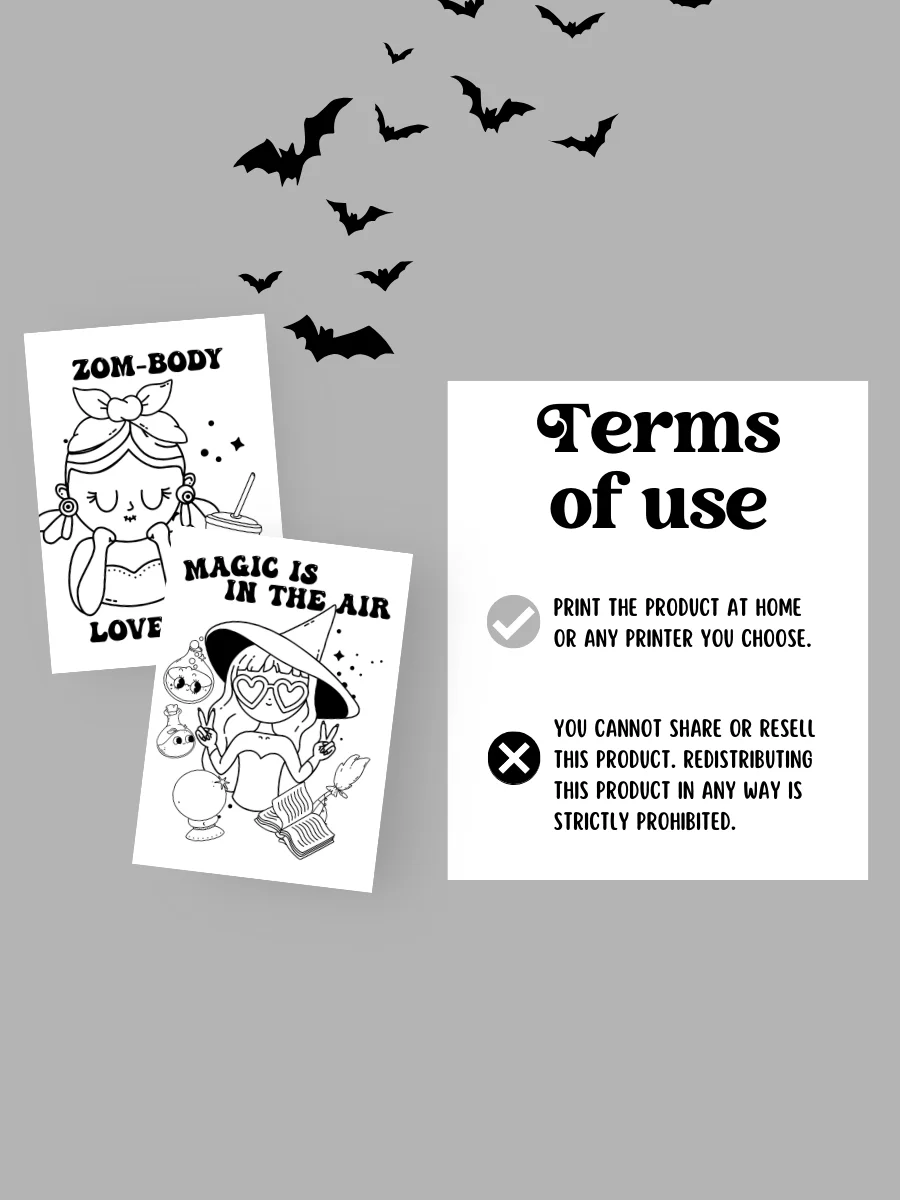 KIDS HALLOWEEN COLORING PAGES product image (7)