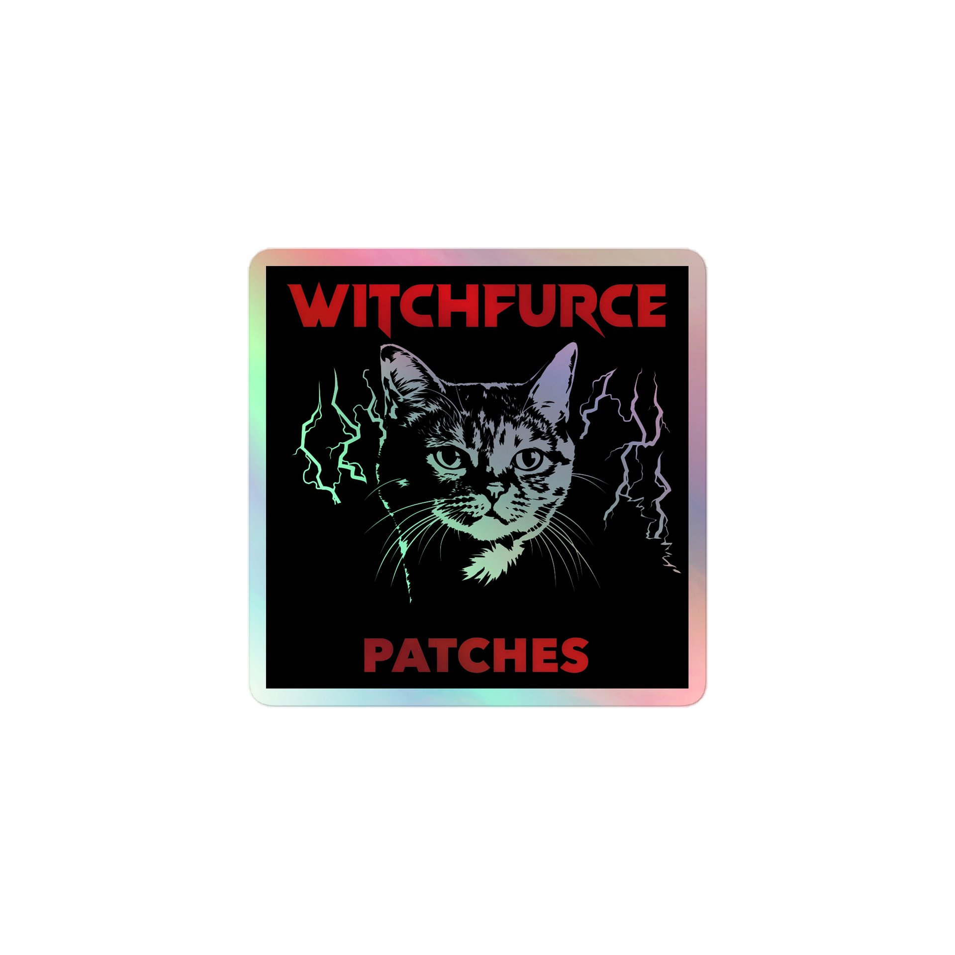 Cats and Metal — Witchfurce Patches Holo Sticker product image (1)