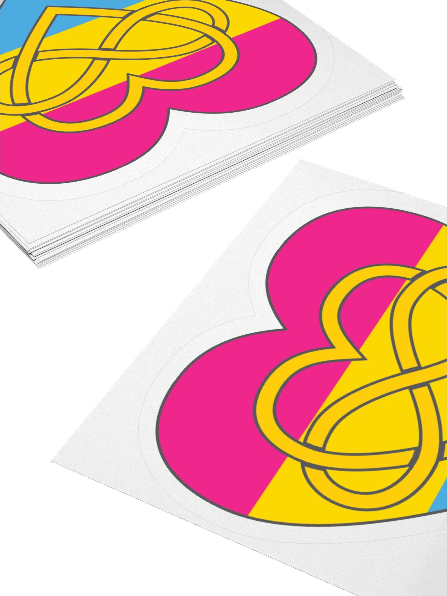Pansexual Pride Flag Polyamory Infinity Heart Sticker product image (12)