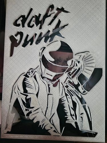 New 3d print is done. Daft Punk stencil #daftpunk #3dprint #stencil