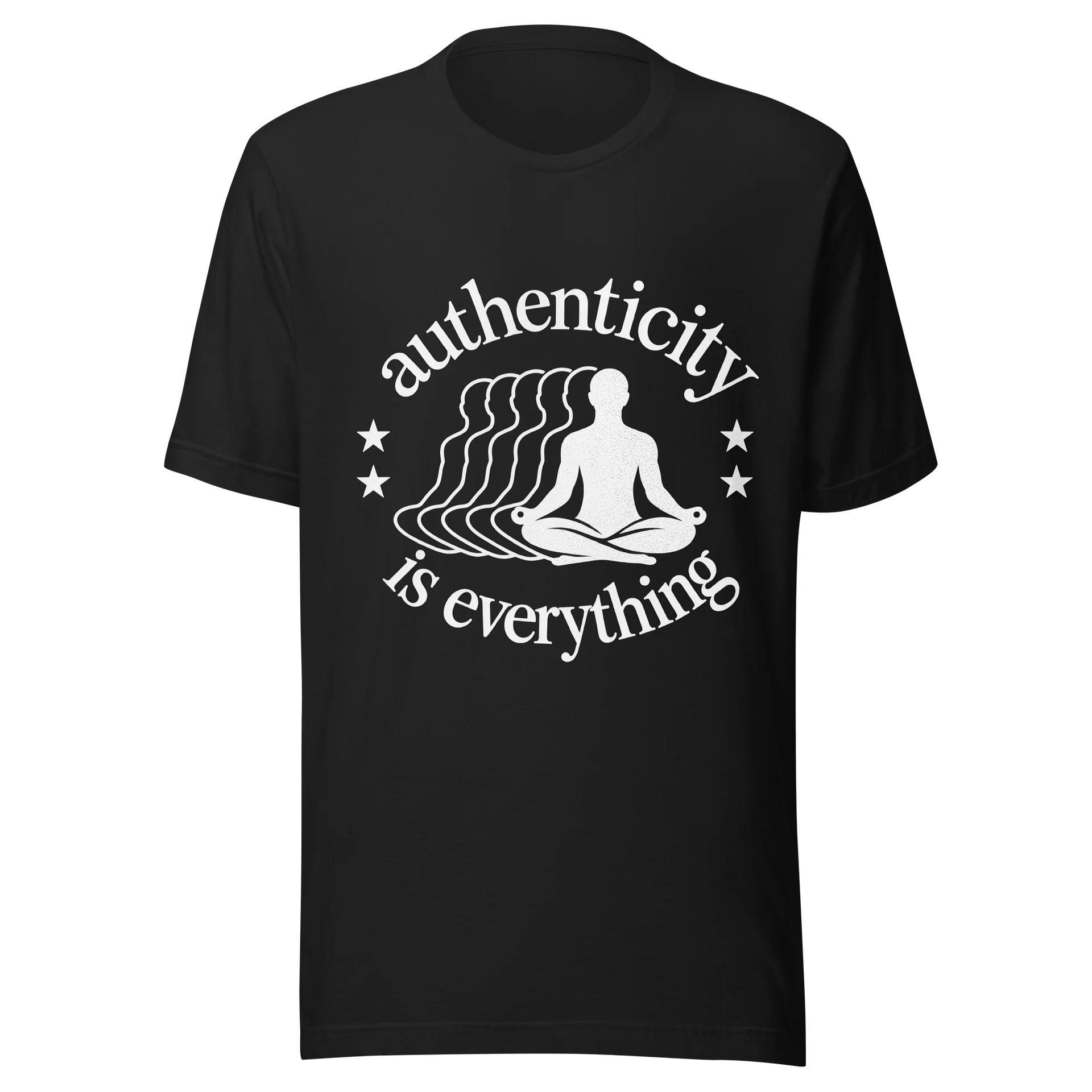 Authenticity Meditation logo tshirt product image (4)