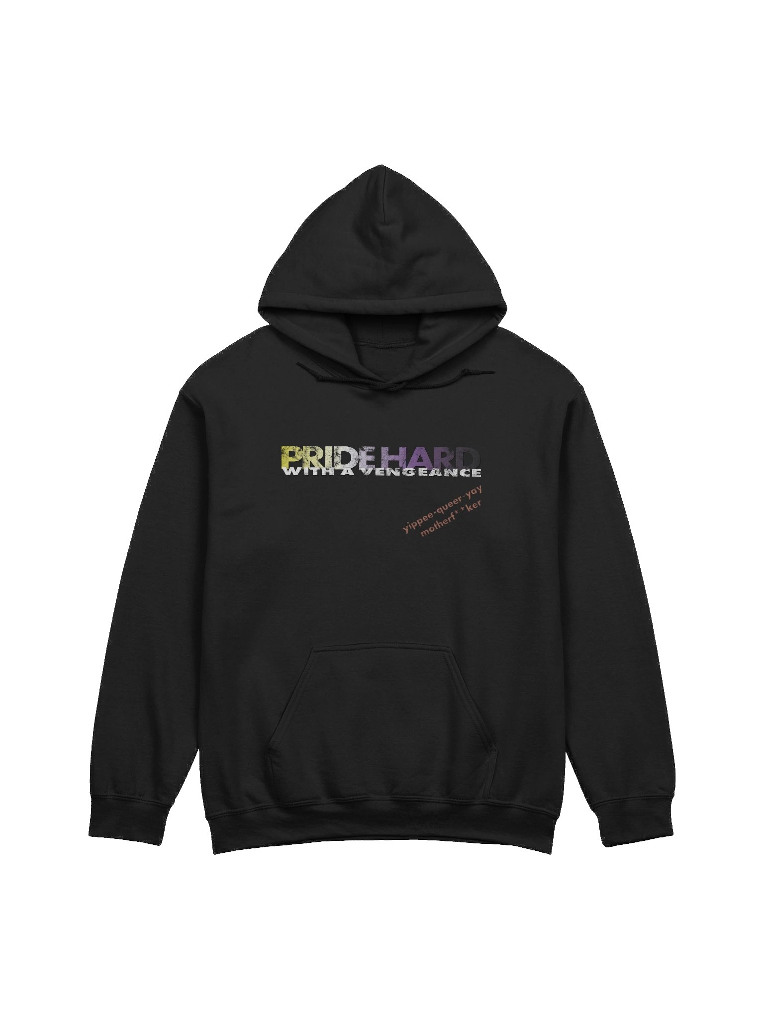 Non-binary "Pride Hard" Hoodie product image (1)
