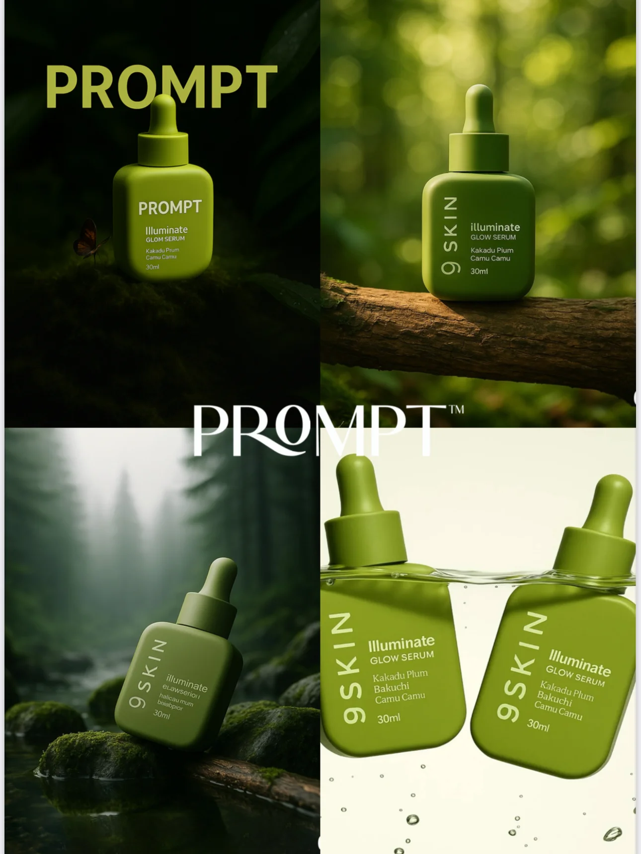 🌿 Botanical Jungle Prompt for Luxury Skincare Products product image (1)