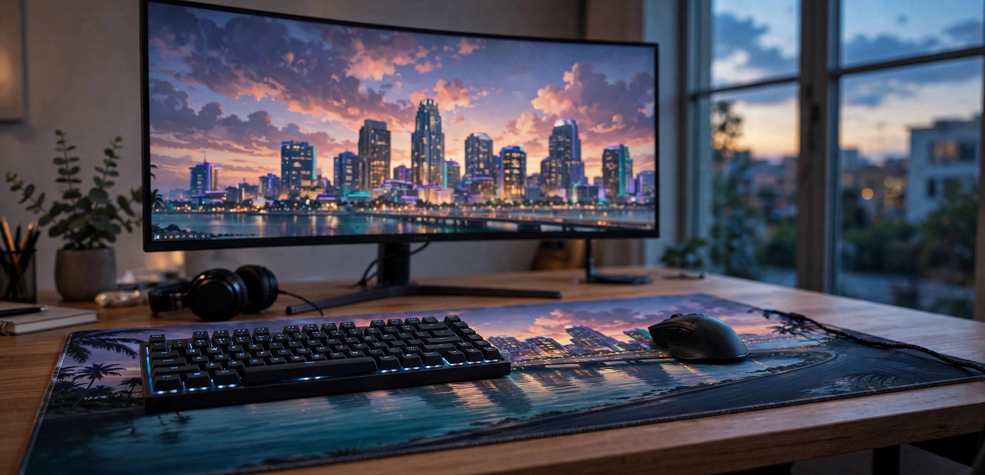 Skyline Dusk — Desk Mat product image (2)