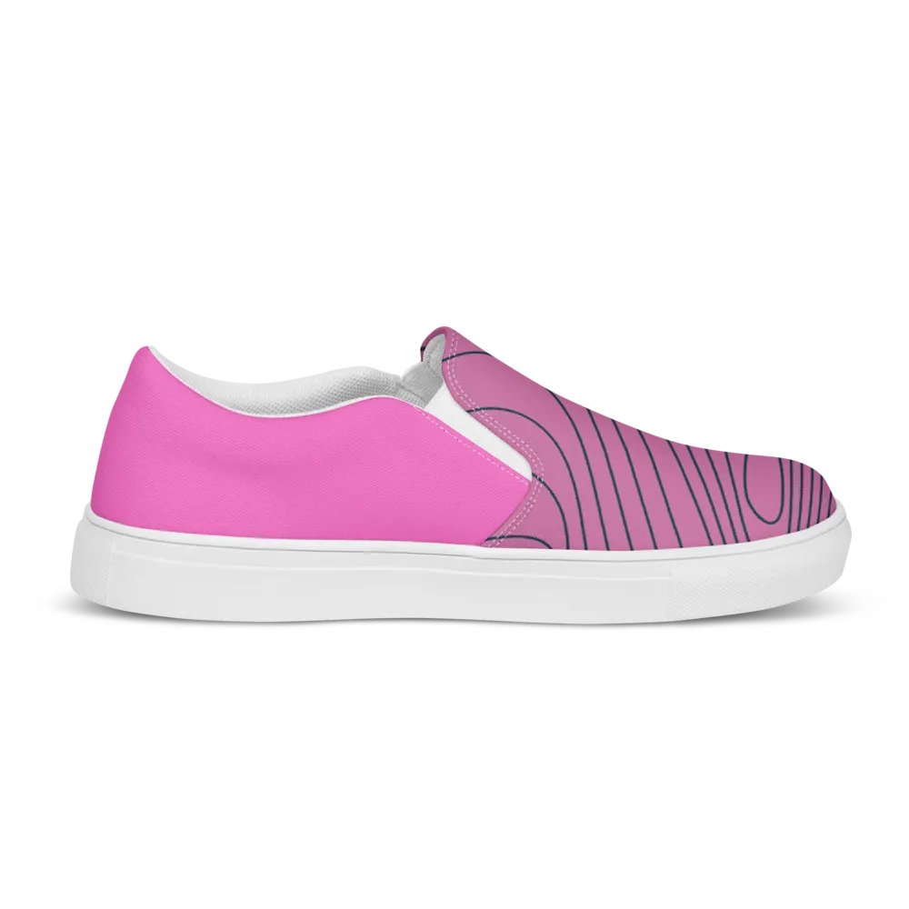 Pink Wave Men's Canvas Slip-Ons product image (10)