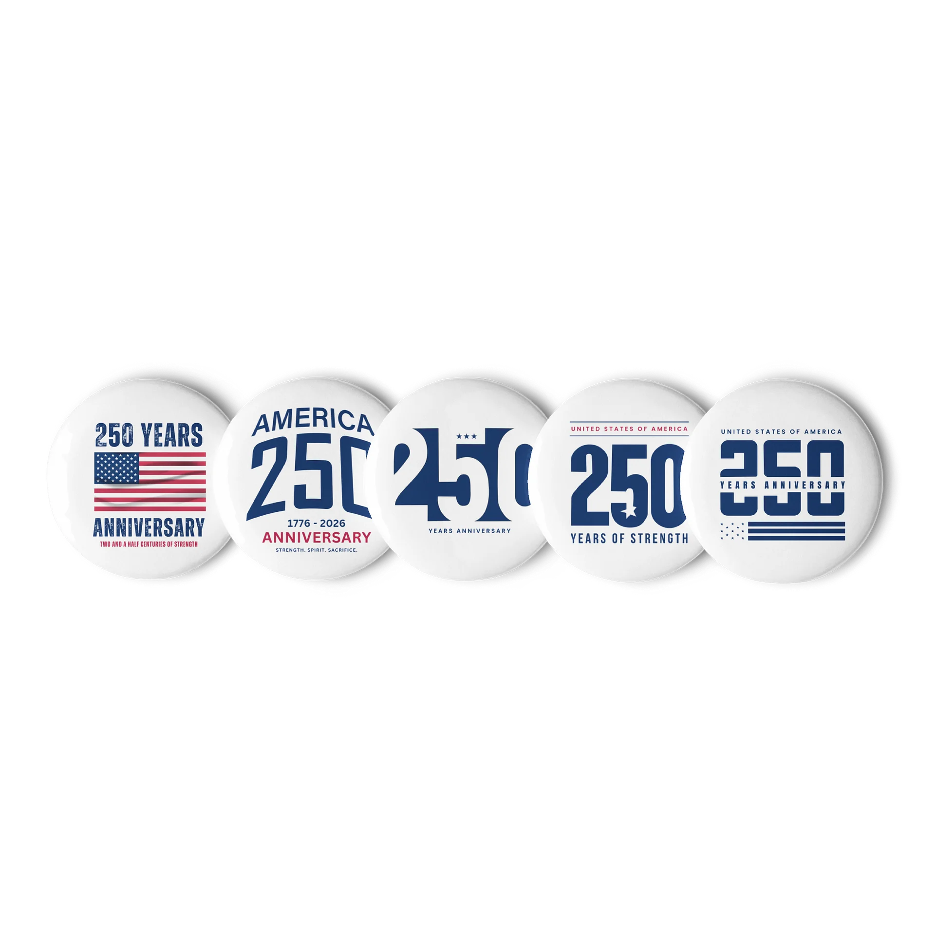 250 Years Anniversary Pin Button Set product image (1)