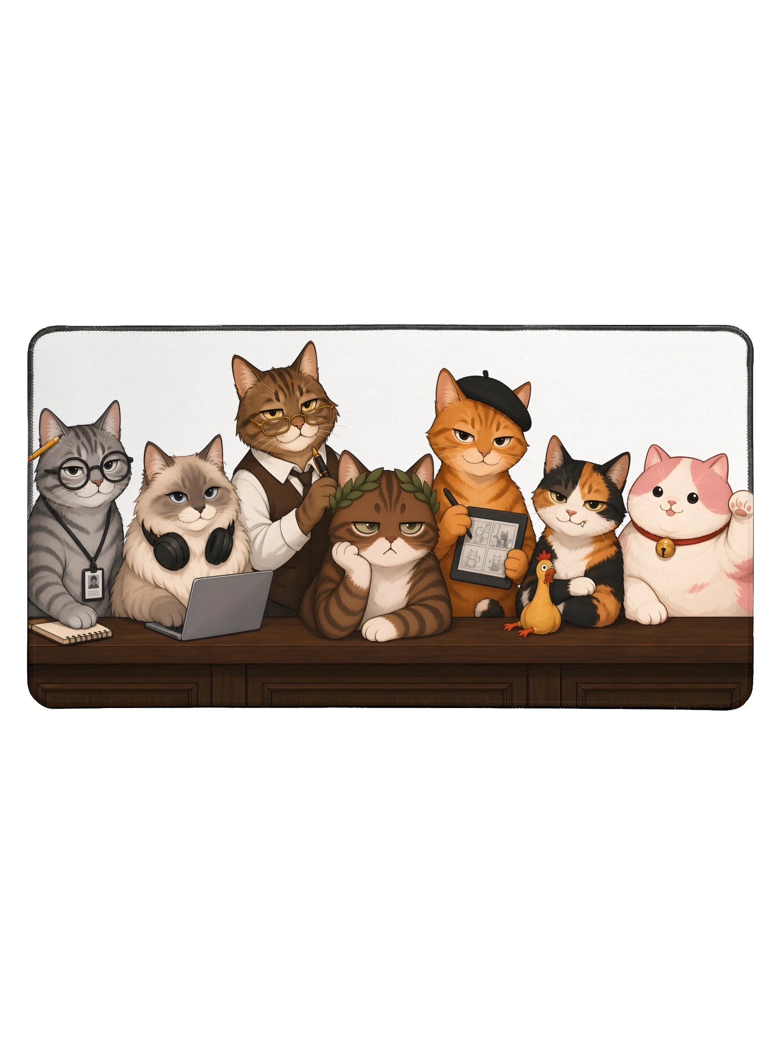 Socks the Sarcastic Mewsroom Staff Desk Mat product image (1)