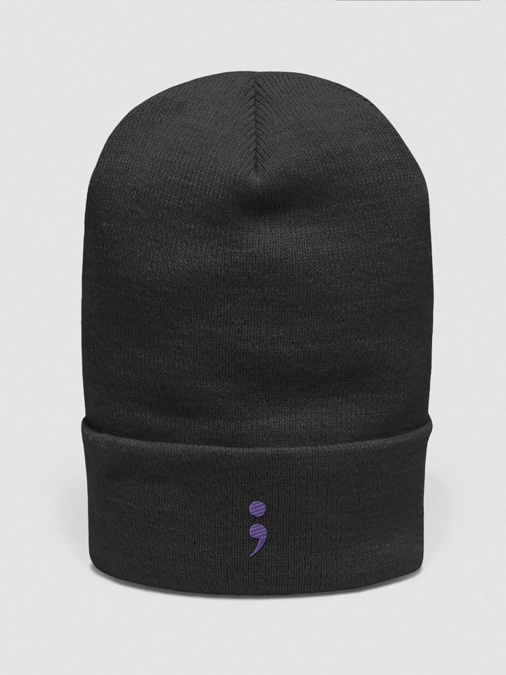 Mental Health Matters Semicolon Beanie product image (2)