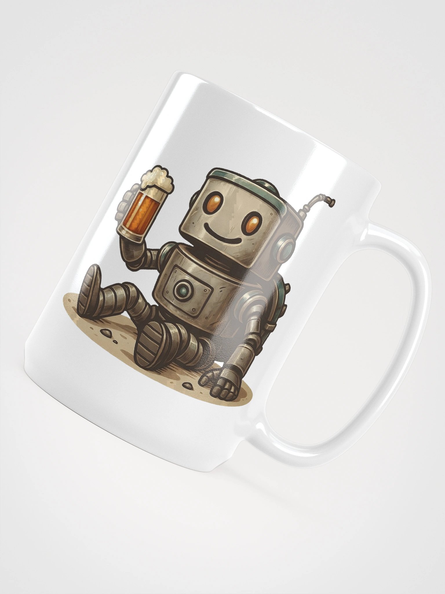 Happy robot says "Cheers!" - mug product image (6)