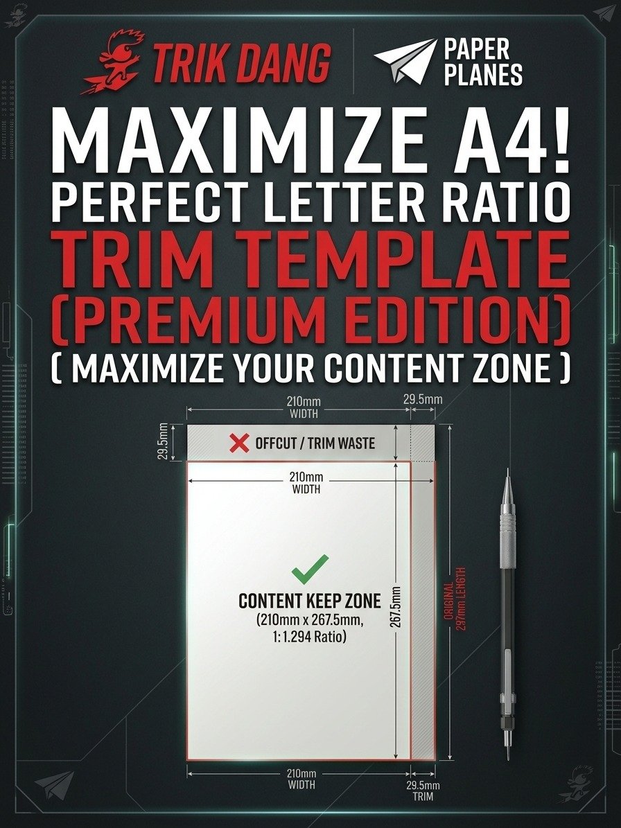 A4 to Letter Ratio Trim Template (Premium Edition) product image (1)