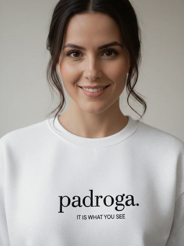 padroga. essentials white embroidered logo product image (2)