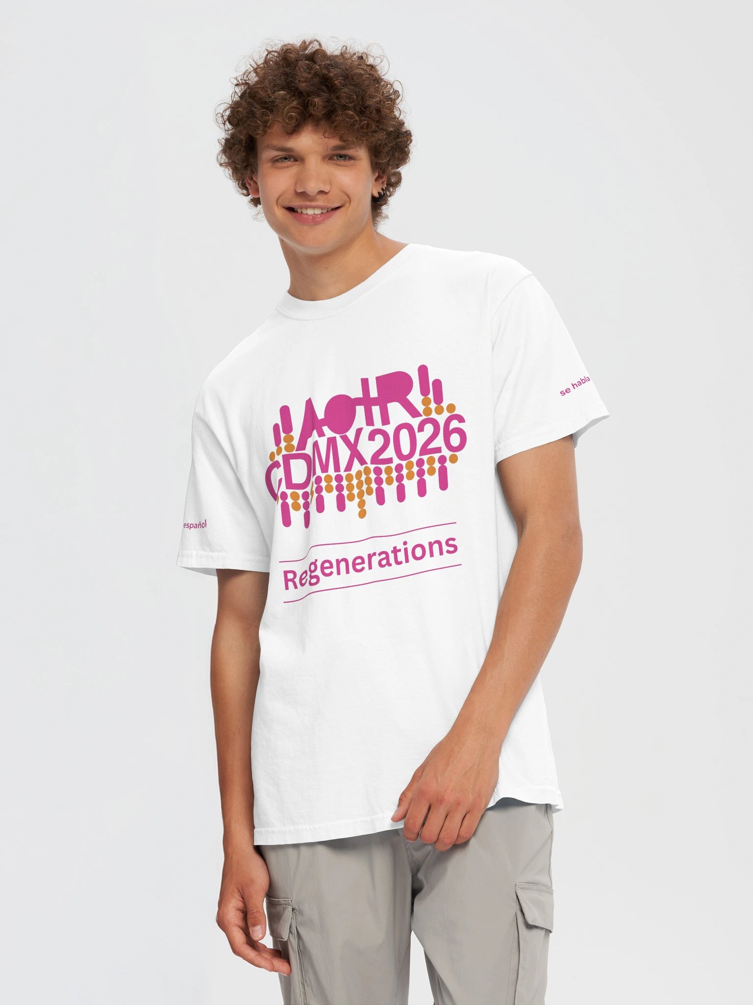 AoIR2026 Regenerations Unisex Conference Tee 'se habla español' - Pink product image (9)