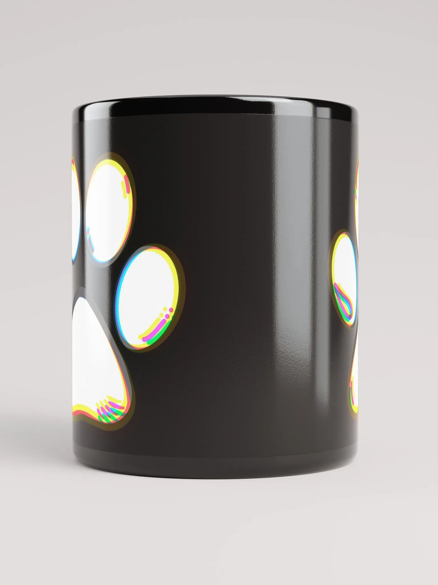 (Black) White Paw Mug product image (9)