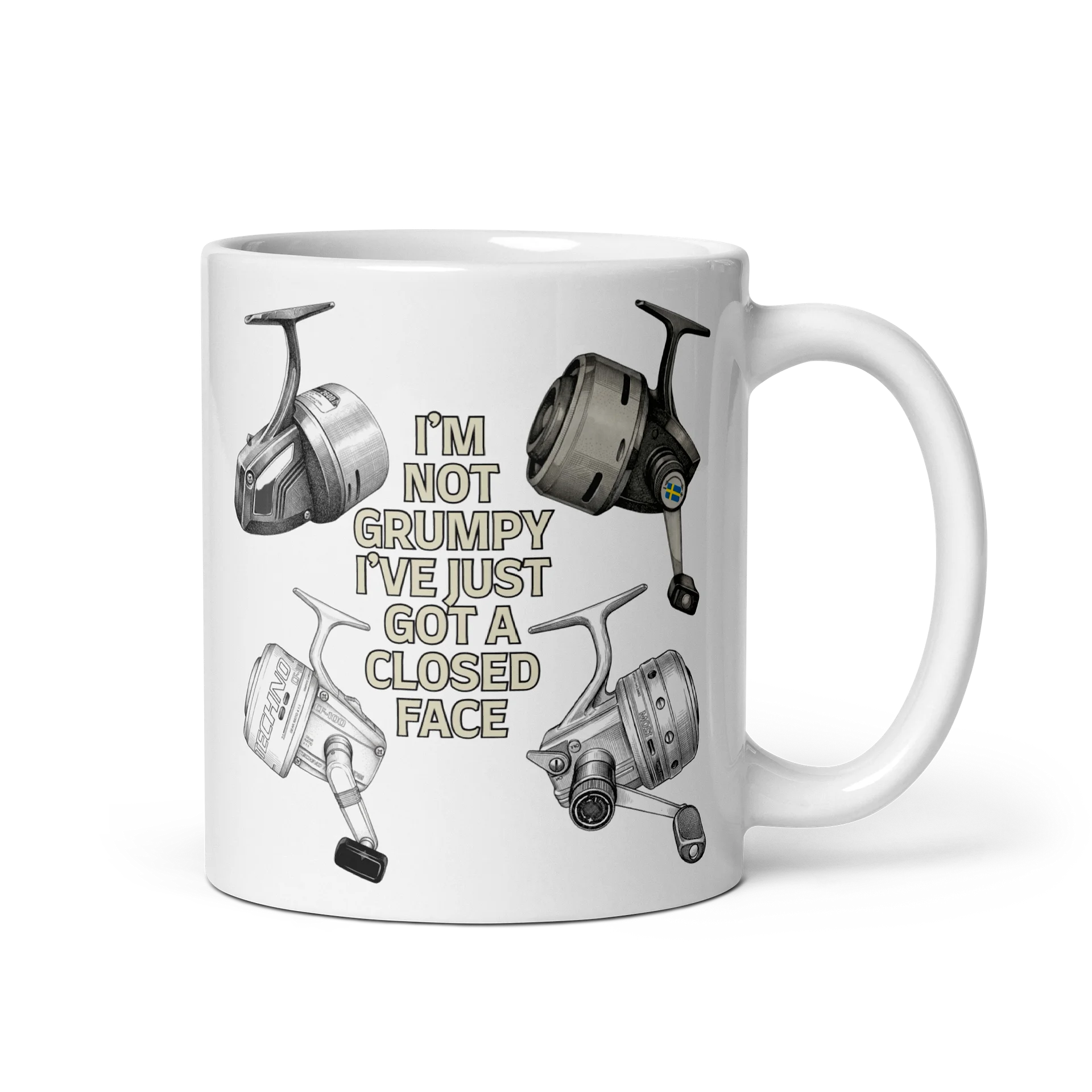 "I'm Not Grumpy" Closed Face Reel Mug product image (1)