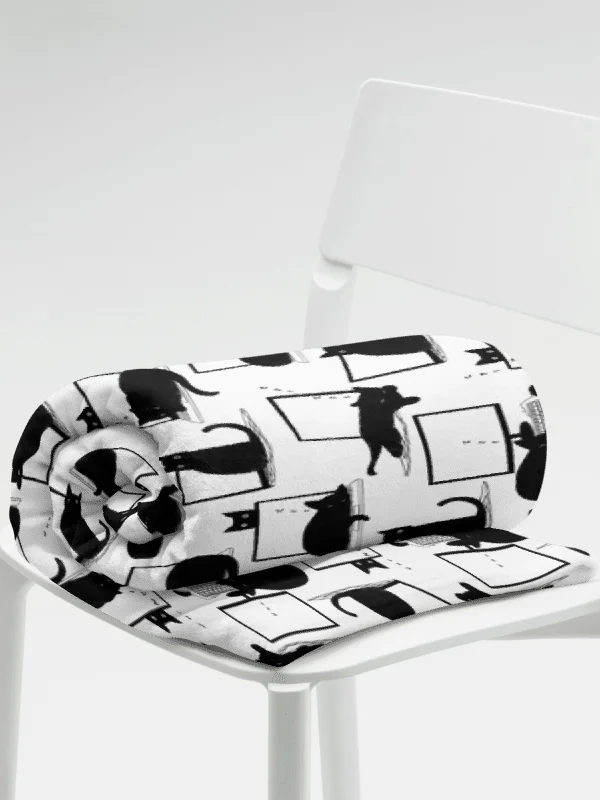 Cats on Laptops Pattern Throw Blanket product image (9)