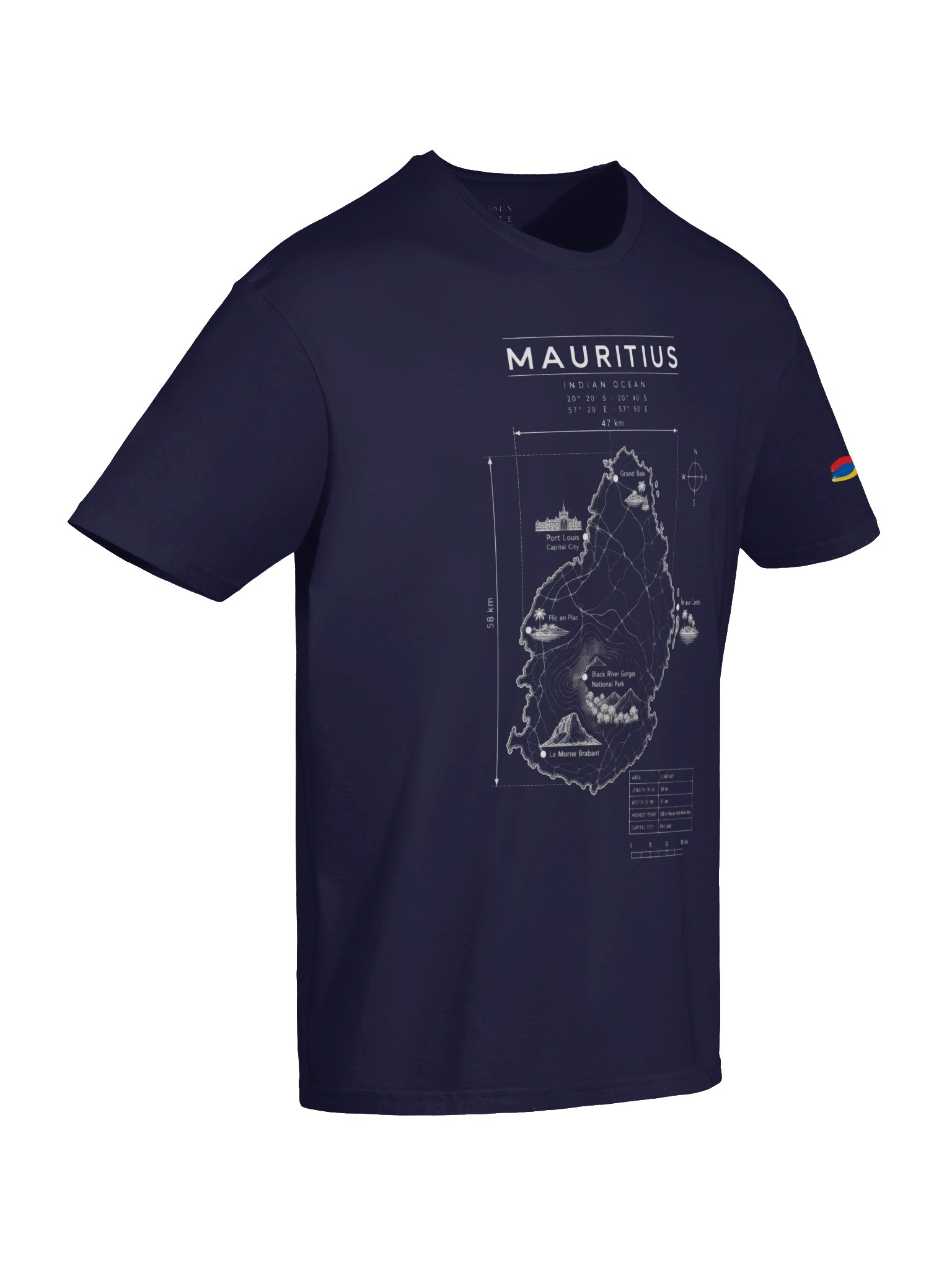 Mauritius Blueprint T-Shirt product image (3)