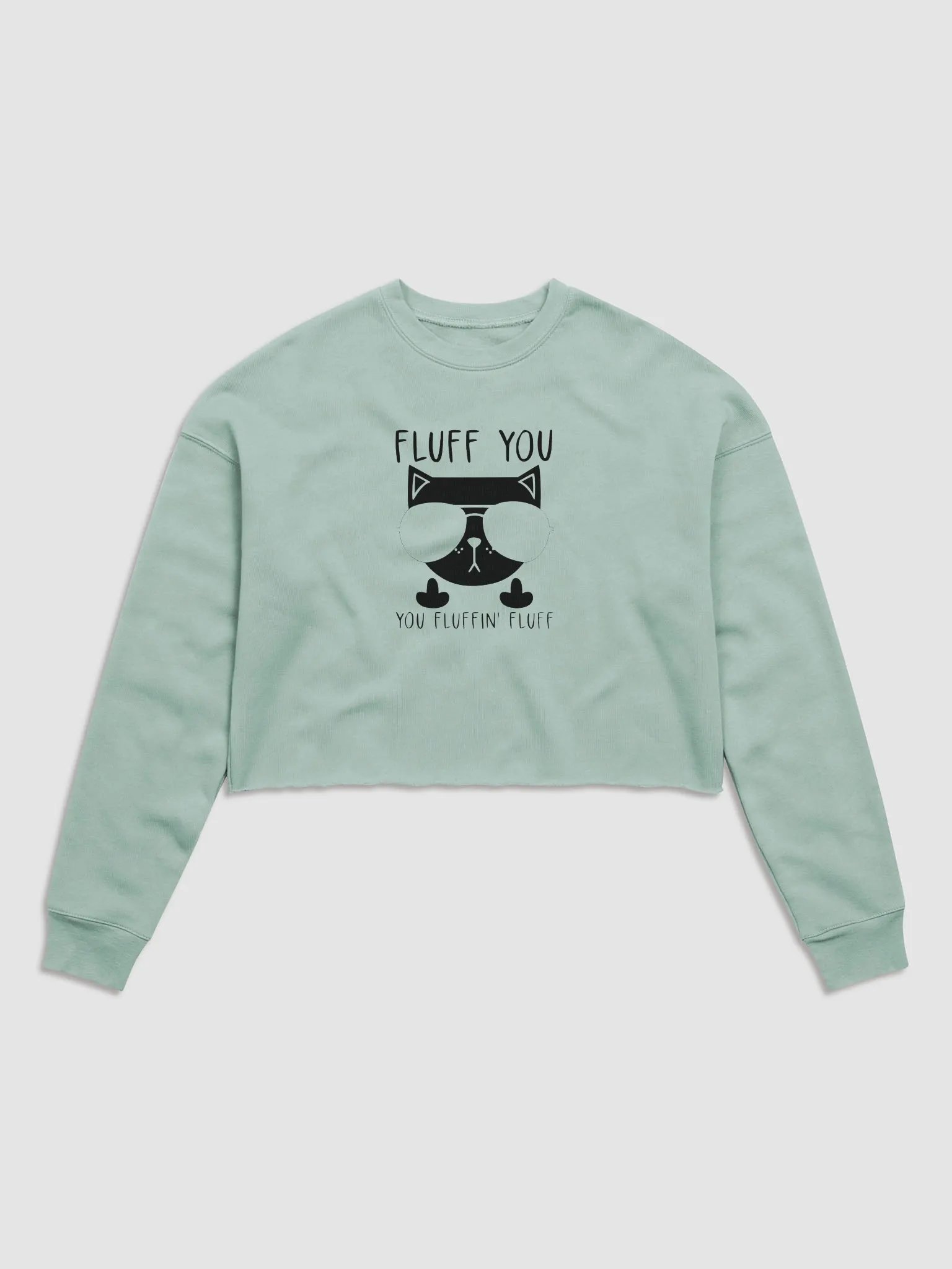 Cool Cat Sunglasses Crop Sweatshirt product image (2)