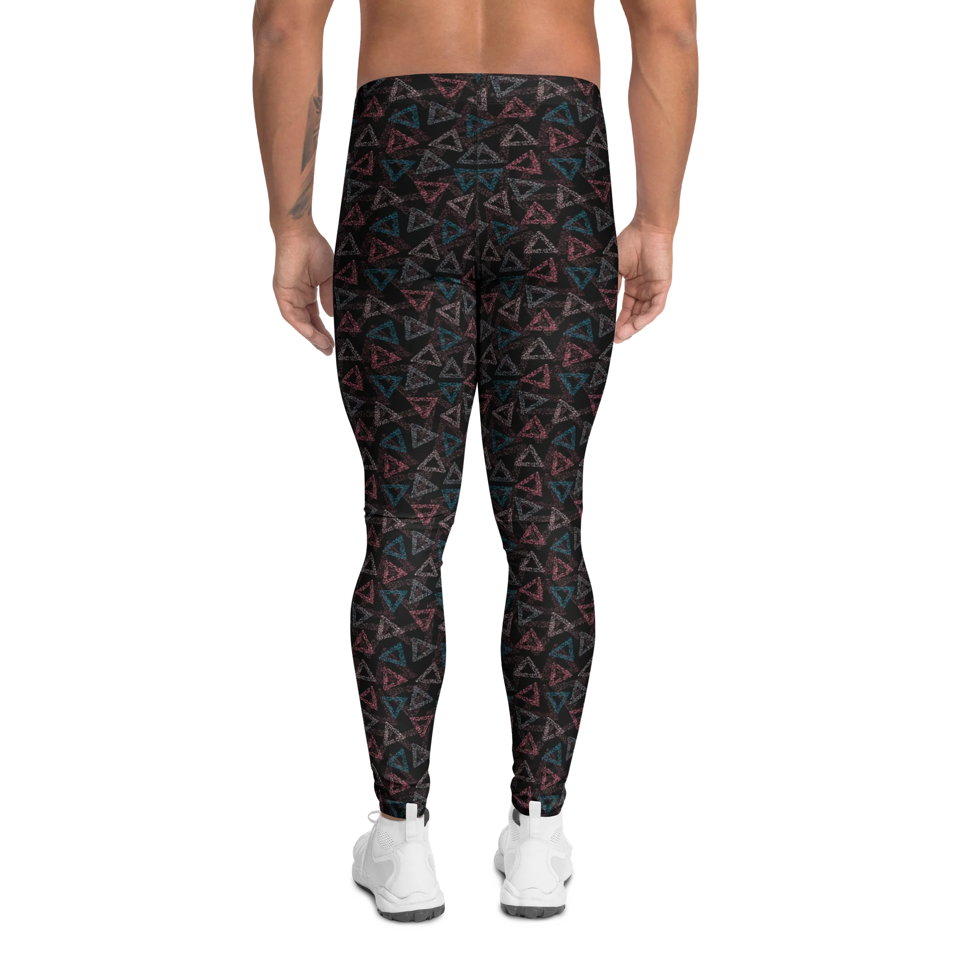Colorful Rainbow Triangles Men’s Leggings product image (2)