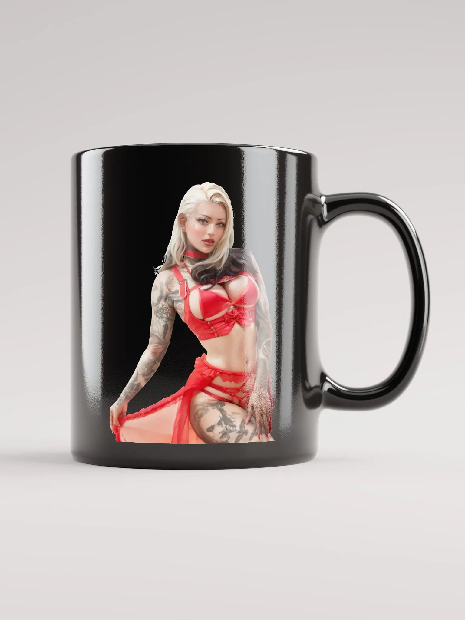 Red Goddes Mug Black product image (1)
